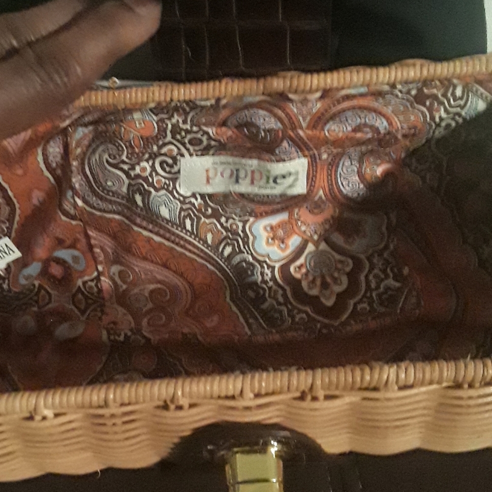 "Poppie Jones" Straw Cylinder Purse - Picture 2 of 3